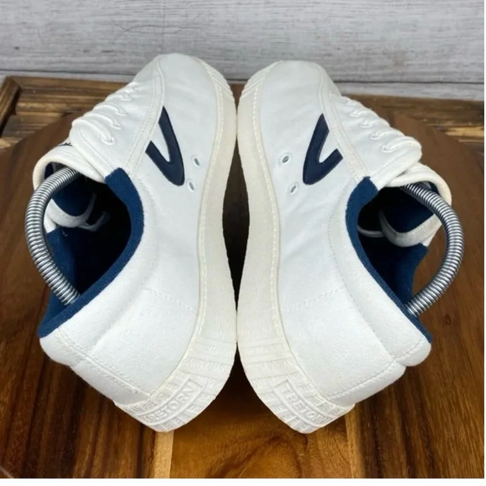 Tretorn White Sneakers with Navy Detail - Picture 8 of 10